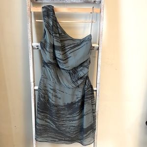 One Shoulder Green Dress - Wedding Guest Dress